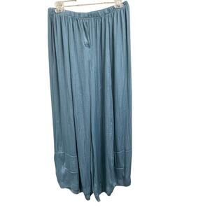 Ruti Silky Satin Wide Leg Pants Pull On Stretch Waist Size Large 4 Old Size
